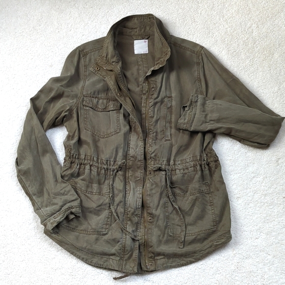 SO Jackets & Blazers - Olive Green Lightweight Utility Jacket, Size L